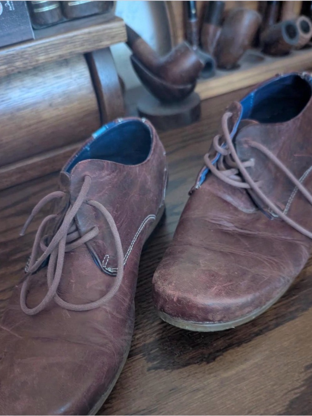 JOHN FLUEVOG “radio CBC” leather lace up oxfords, size w 6.5